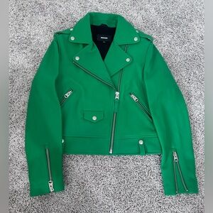 Mackage green leather jacket